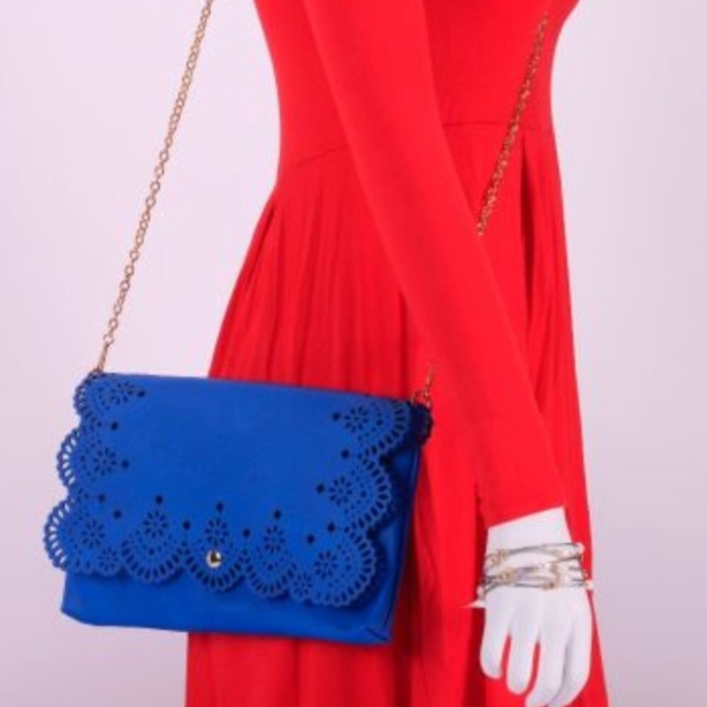 🎉HP🎉MoDa New York Blue Medium Crossbody Clutch - Picture 2 of 3